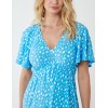 Trapeze Button Through Raglan Mini Dress