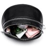 Black Leather Crossbody Fanny Pack