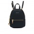 Leather Zip Top Backpack Purse