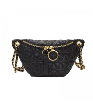 Black Quilted Fanny Pack