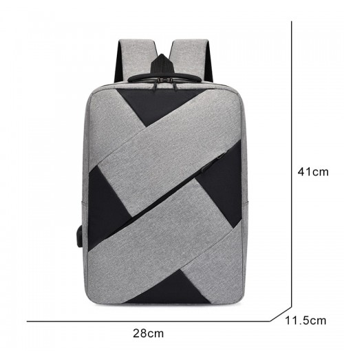 USB Charger Grey Backpack