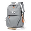 Backpack For Men Grey USB Charger